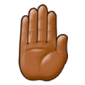 🤚🏾 Emoji erhobene Hand von hinten: mitteldunkle Hautfarbe Samsung One UI 1.0.