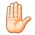 ✋🏻 Emoji Mano Levantada: Tono De Piel Claro en Samsung One UI 1.0.