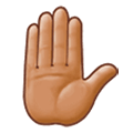 ✋🏽 Emoji erhobene Hand: mittlere Hautfarbe Samsung One UI 1.0.