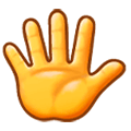 Emoji 🖐️ Mano Aperta su Samsung One UI 1.0.
