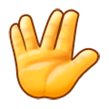 🖖 Emoji Saludo Vulcano en Samsung One UI 1.0.