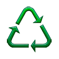 Emoji ♺ Simbolo di riciclaggio per materiali condivisi su Samsung One UI 1.0.
