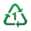 ♳ Emoji Símbolo de reciclagem para plástico-tipo 1 na Samsung One UI 1.0.