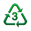 Emoji ♵ Simbolo di riciclaggio della plastica tipo -3 su Samsung One UI 1.0.
