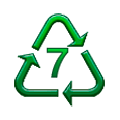 ♹ Emoji Símbolo de reciclaje para plástico tipo- 7 en Samsung One UI 1.0.