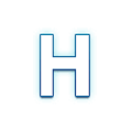 🇭 Emoji Indicador regional símbolo letra H en Samsung One UI 1.0.