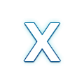 Émoji 🇽 Symbole indicateur régional lettre X sur Samsung One UI 1.0.