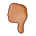 Emoji 🖓🏽 Gesto col pollice verso il basso: Carnagione Olivastra su Samsung One UI 1.0.