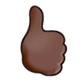 🖒🏿 Emoji Gesto aberto com polegar para cima, modificador emoji Fitzpatrick tipo 6  na Samsung One UI 1.0.