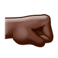 🤜🏿 Emoji Puño Hacia La Derecha: Tono De Piel Oscuro en Samsung One UI 1.0.
