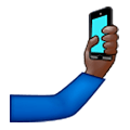 🤳🏿 Emoji Selfi: Tono De Piel Oscuro en Samsung One UI 1.0.