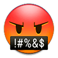 🤬 Emoji Gesicht mit Symbolen über dem Mund Samsung One UI 1.0.