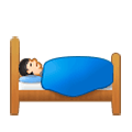 🛌🏻 Emoji Pessoa Deitada Na Cama: Pele Clara na Samsung One UI 1.0.