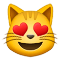 😻 Emoji lachende Katze mit Herzen als Augen Samsung One UI 1.0.