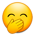 🤭 Emoji verlegen kicherndes Gesicht Samsung One UI 1.0.
