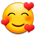 🥰 Emoji Cara Sonriendo Con Corazones en Samsung One UI 1.0.