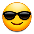 Emoji 😎 Faccina Con Sorriso E Occhiali Da Sole su Samsung One UI 1.0.