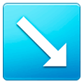 ↘️ Emoji Flecha Hacia La Esquina Inferior Derecha en Samsung One UI 1.0.