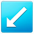 ↙️ Emoji Flecha Hacia La Esquina Inferior Izquierda en Samsung One UI 1.0.