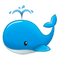 Émoji 🐳 Baleine Soufflant Par Son évent sur Samsung One UI 1.0.
