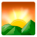 🌄 Emoji Sonnenaufgang über Bergen Samsung One UI 1.0.