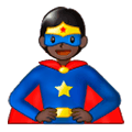 🦸🏿 Emoji Personaje De Superhéroe: Tono De Piel Oscuro en Samsung One UI 1.0.