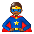 🦸🏾 Emoji Personaje De Superhéroe: Tono De Piel Oscuro Medio en Samsung One UI 1.0.