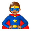 Émoji 🦸🏽 Super-héros : Peau Légèrement Mate sur Samsung One UI 1.0.