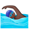 🏊🏿 Emoji Pessoa Nadando: Pele Escura na Samsung One UI 1.0.