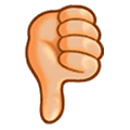 👎🏼 Emoji Daumen runter: mittelhelle Hautfarbe Samsung One UI 1.0.