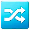 Emoji 🔀 Pulsante Di Riproduzione Casuale su Samsung One UI 1.0.