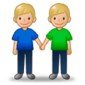 👬🏼 Emoji händchenhaltende Männer: mittelhelle Hautfarbe Samsung One UI 1.0.
