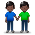 👬🏿 Emoji Dois Homens De Mãos Dadas: Pele Escura na Samsung One UI 1.0.