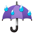 Émoji ☔ Parapluie Avec Gouttes De Pluie sur Samsung One UI 1.0.