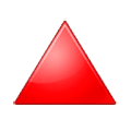 Emoji 🔺 Triangolo Rosso Con Punta Verso L’alto su Samsung One UI 1.0.