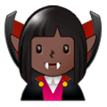 🧛🏿 Emoji Vampiro: Tono De Piel Oscuro en Samsung One UI 1.0.