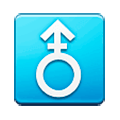 ⚨ Emoji Sinal masculino vertical com um traço na Samsung One UI 1.0.