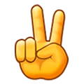 ✌️ Emoji Mão Em V De Vitória na Samsung One UI 1.0.