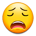 Emoji 😩 Faccina Esausta su Samsung One UI 1.0.