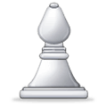 ♗ Emoji Obispo de ajedrez blanco en Samsung One UI 1.0.