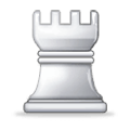 ♖ Emoji Torre de ajedrez blanca en Samsung One UI 1.0.