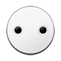 Émoji ⚇ Cercle blanc avec deux points sur Samsung One UI 1.0.