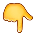 Emoji 👇 Indice Abbassato su Samsung One UI 1.0.