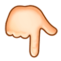 👇🏻 Emoji Dorso De Mano Con índice Hacia Abajo: Tono De Piel Claro en Samsung One UI 1.0.