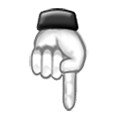 ☟ Emoji Indicador de dirección hacia abajo (sin pintar) en Samsung One UI 1.0.
