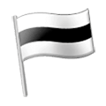 Emoji ⛿ Bandiera bianca con una striscia nera orizzontale al centro su Samsung One UI 1.0.