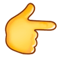 👉 Emoji Dorso De Mano Con índice A La Derecha en Samsung One UI 1.0.
