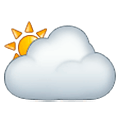 🌥️ Emoji Sonne hinter großer Wolke Samsung One UI 1.0.