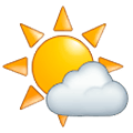 🌤️ Emoji Sol Detrás De Una Nube Pequeña en Samsung One UI 1.0.