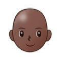 Emoji 👩🏿‍🦲 Donna: Carnagione Scura E Calvo su Samsung One UI 1.0.